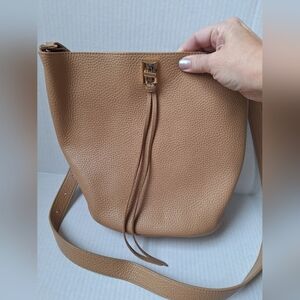 Rebecca Minkoff Bucket Bag Driftwood Pebbled Texture Adjustable straps 10x8x3
